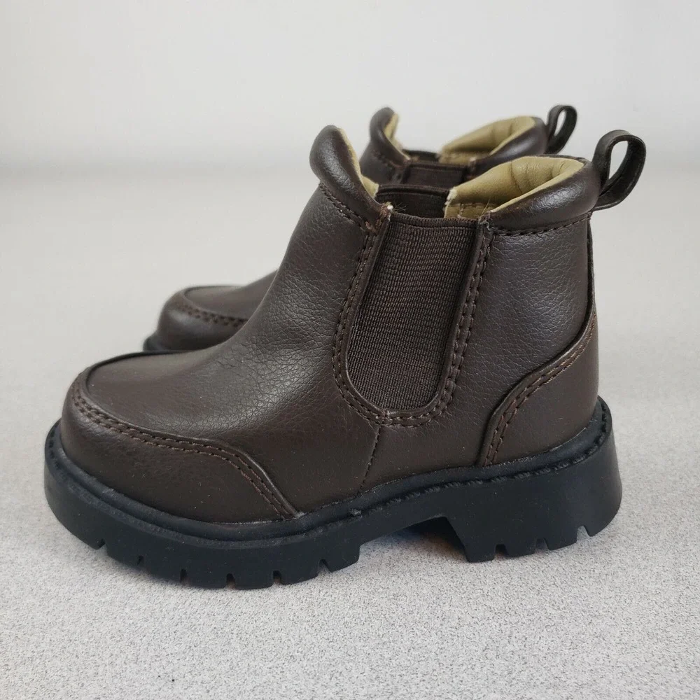Gap Baby 665932-00-1 Brown Pull On Round Toe‎ Ankle Chelsea Boots Size 5